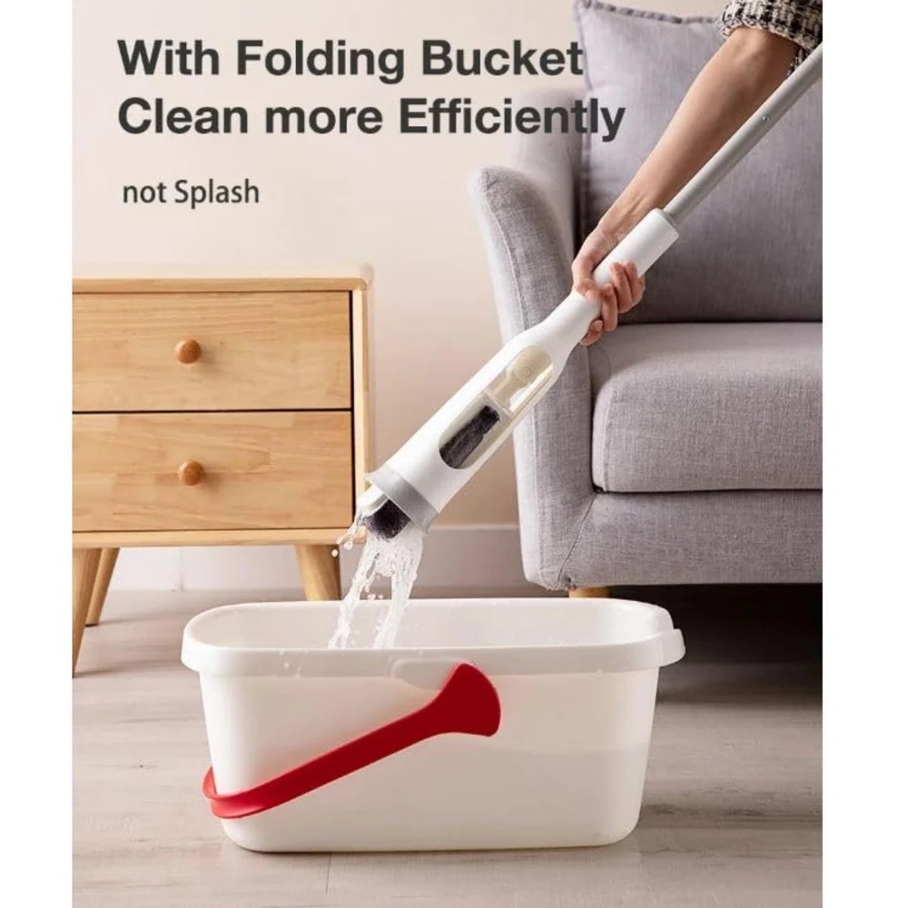 Sponge Mop With Folding Bucket - Image 3
